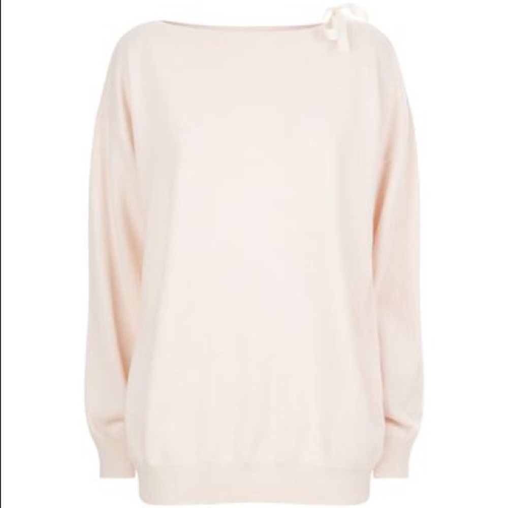 Sandro Peg Ribbon Trim Wool Cashmere Sweater b3b